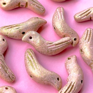 Ceramic Bird Beads Jewelry Handcrafted Terra Cotta Pottery Clay Mexican Crafts Artisan Fiesta Offering Miniature Folk Art Best Seller