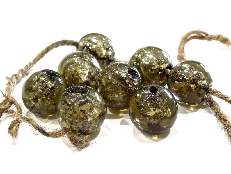 VINTAGE 6 LARGE Old Glass Trade Beads Large Hole Beads Etsy