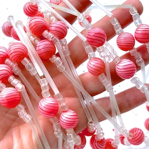 SUPPLY: Handmade Blown Hollow Glass Globe and Tube Bead Strand - Jewelry Making, Garlands , Crafts
