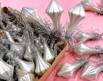 VINTAGE: 3 pezzi - Ornamenti in vetro soffiato a mano, Fungo, Bulbo, Ornamenti, Decorazioni, Artigianato, Corsage, Natale, Festività, Decorazioni in mercurio