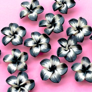 SUPPLY: 13pcs - Large Polymer Clay Flower Beads - Handcrafted Flowers - DIY - Jewelry Making