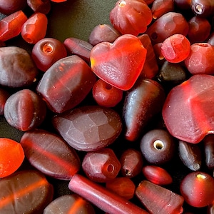BESTSELLER: 60 Stück - Mixed Sea Glass Beads - Matt, Opak, Frost - Sea Glass Look - Schmuck