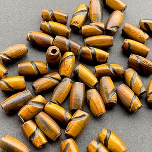 SUPPLY: 25pcs - Natural Rustic Amber Hair Pipe Horn Beads
