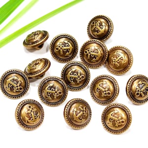 SUPPLY: 16pcs - Nautical Anchor Shank Buttons - Acrylic Buttons - Costumes