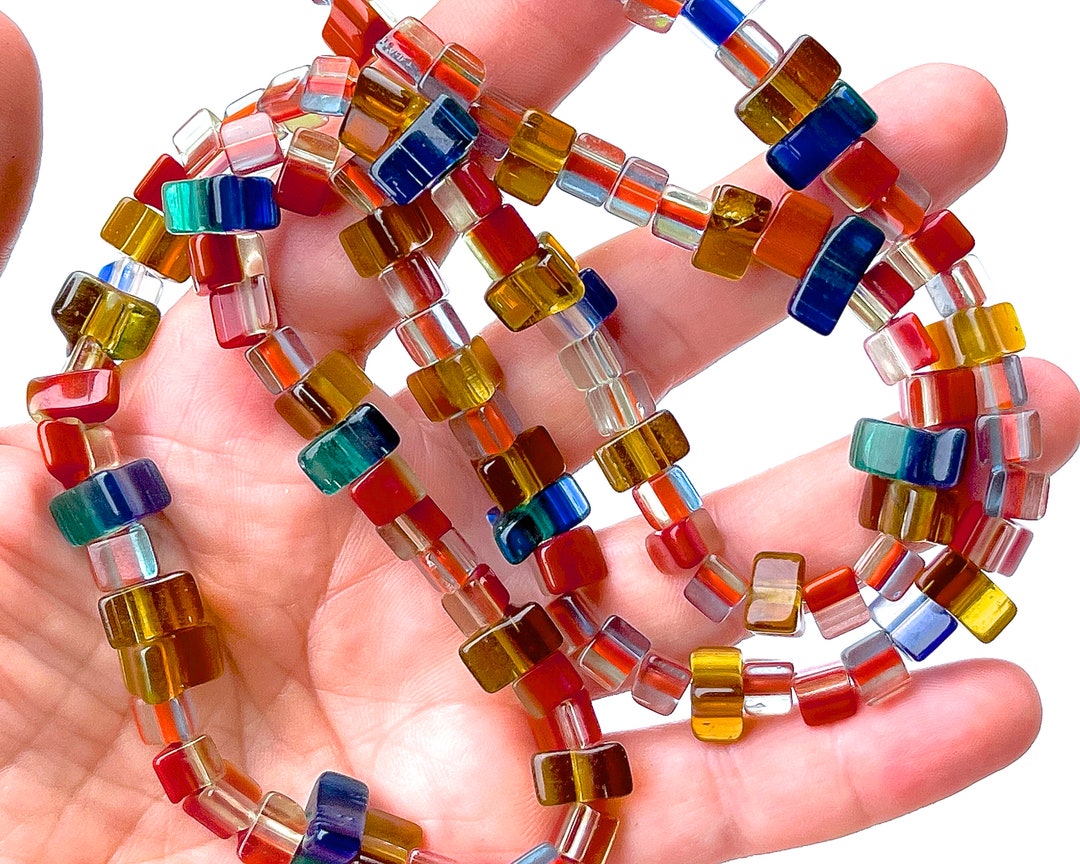 Venetian Cane Glass Beads Strand main image 1