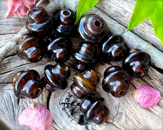 Supply 13pcs Brown Glass Beads Glass Beads Handcrafted Beads Macrame Beads Etsy Canada
