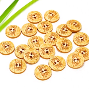 VINTAGE: 23pcs - Textured Buttons - Acrylic Buttons - Costumes - Crafts
