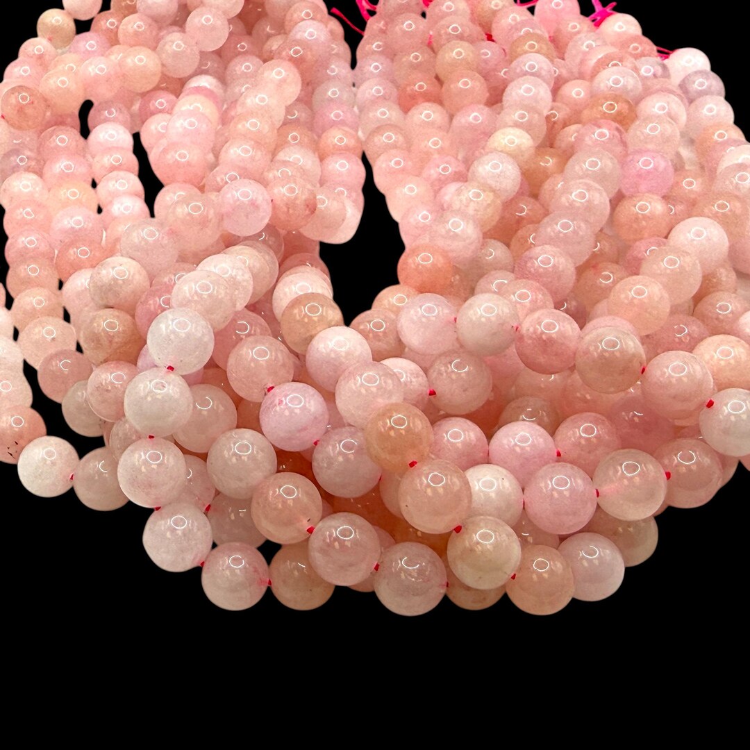Translucent Beryl Pink Morganite Beads Madagascar AAA - Natural Beryl Gemstone Semi ...