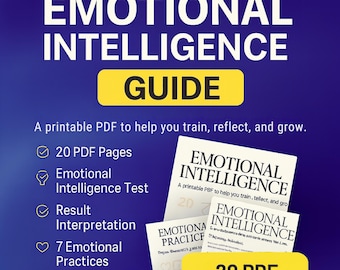 Stop Overthinking & Understand Your Emotions | Emotional Intelligence Workbook + Test (20 Pages)