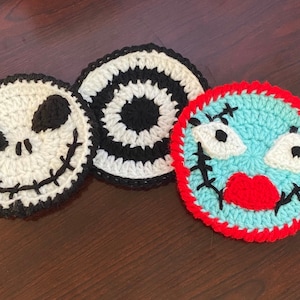 Jack & Sally Coaster Crochet Pattern