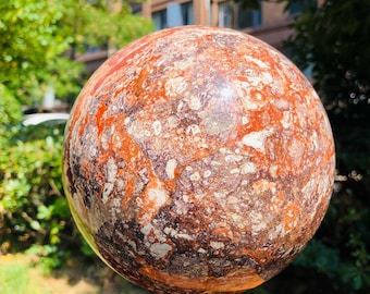 9,17 LB Healingbal gestreepte agaat, natuurlijke kristallen bol, geschikt voor rituelen, mindfulness en energiezuivering MH771