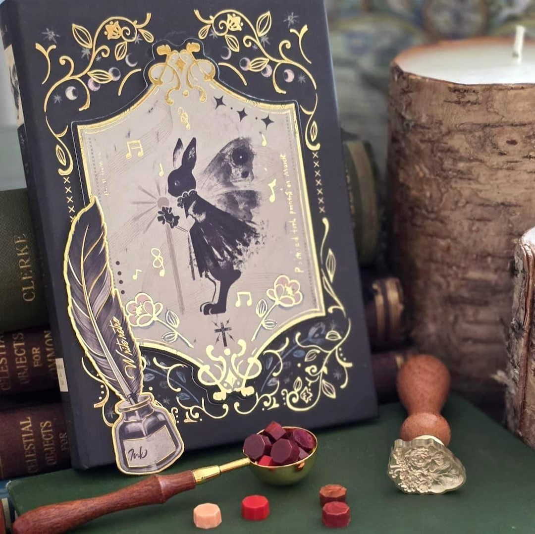 Dark Academia Gift Set | Victorian Gothic Journal & Quill Ink Bottle ...