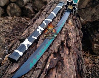 Réplica artesanal de la katana Sanemi Shinazugawa – Espada inspirada en Demon Slayer con vaina