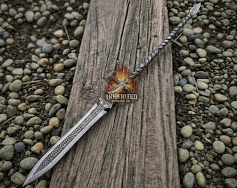 Hand-Forged Spartan Spear | 300 Inspired Steel Collectible, Medieval Viking Decor
