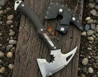 Resident Evil Leon Hatchet – High Carbon Steel Axe, Black Stainless Steel Handle, Cosplay Replica