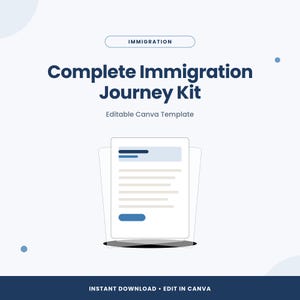 Organizador, planificador y guía para la preparación de entrevistas del proceso migratorio (descarga editable en Canva)