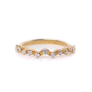 Ronde lab-gegroeide diamanten trouwring, 14K gouden slanke stapelbare Eternity-ring, minimalistische elegante bruidsring, sierlijke jubileumring voor haar