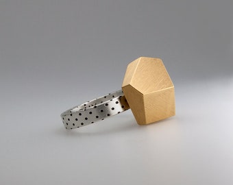 Ring - GoldRush 19mm + Dots ring band