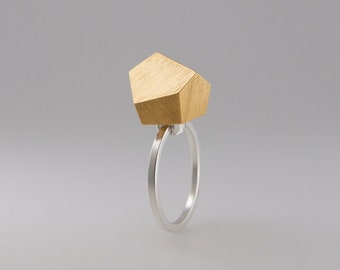 Ring - GoldRush 15mm + Minimal ring band