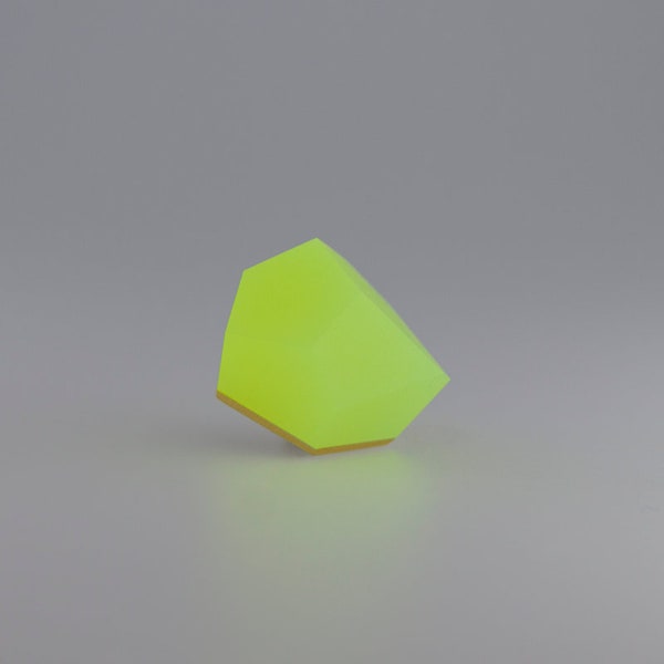 Bague - VU Crystals 16mm jaune fluo