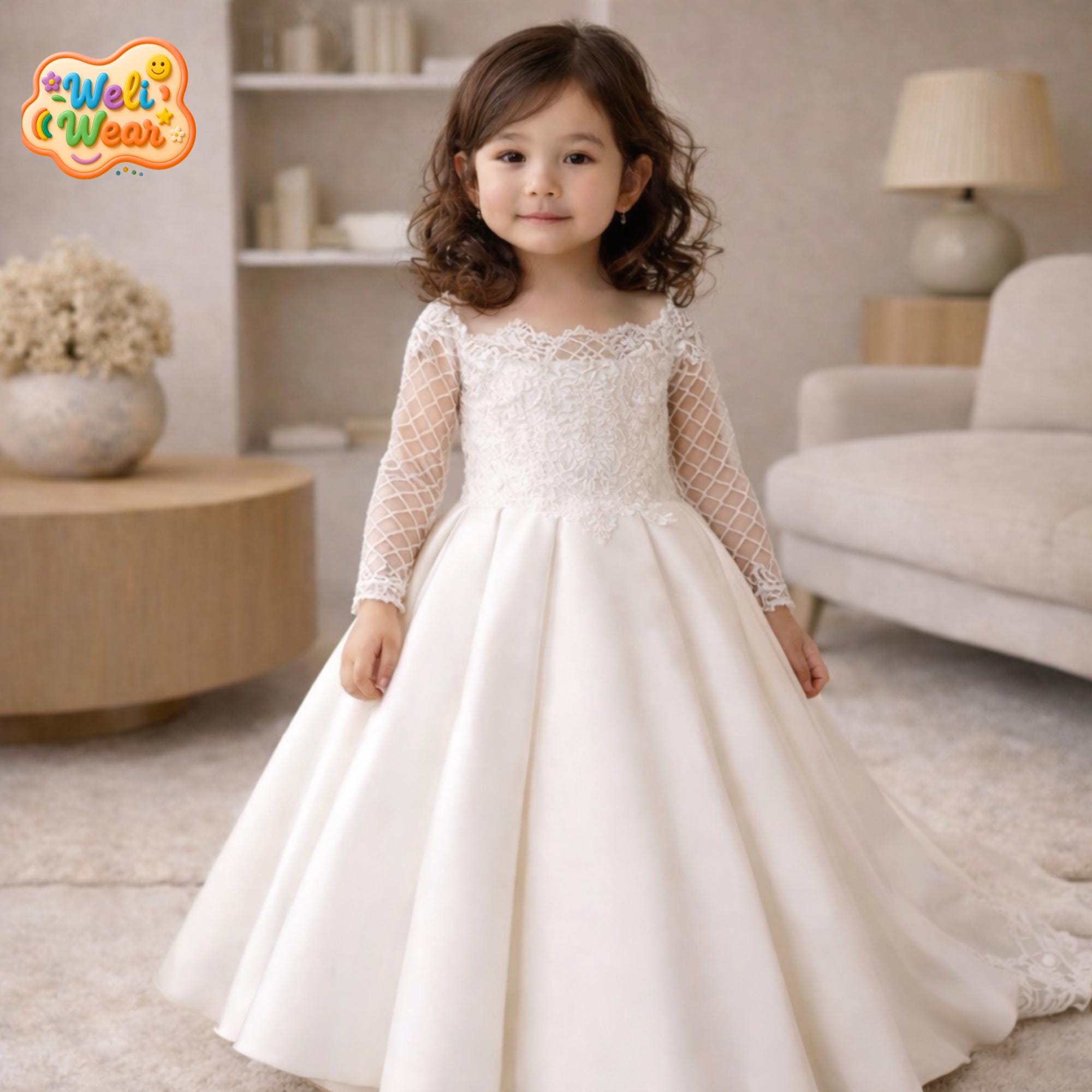 chinese dress ladies Elegant Girls First Communion Dress main image 0