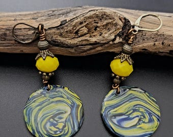 Franchesca – Starry Night Inspired Polymer Clay Earrings