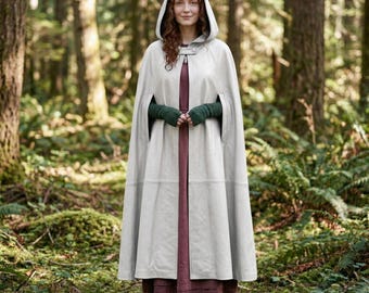 Womens Medieval Hooded Cloak | Renaissance Cosplay Cape Cloak | Cottagecore Costume Cape