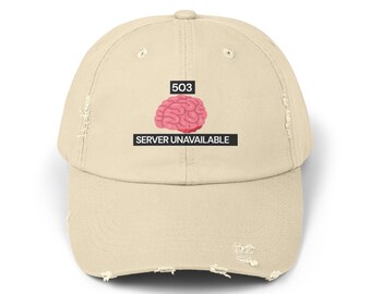 503 Server Unavailable Brain Cap | Distressed Dad Hat