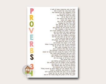 Mother's Day Printable Card | Proverbs 31 Mother's Day Card for Wife or Mom | Christian Scripture Card | KJV Version Included | Print Now
