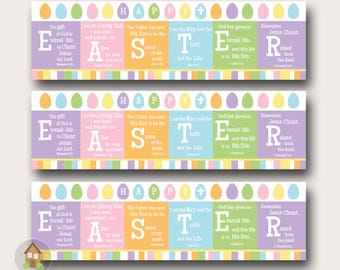 Afdrukbare paasbladwijzer | Vrolijk Pasen, bijbeltekst, christelijke bladwijzer | Religieuze bladwijzer | DIY AFDRUKBAAR