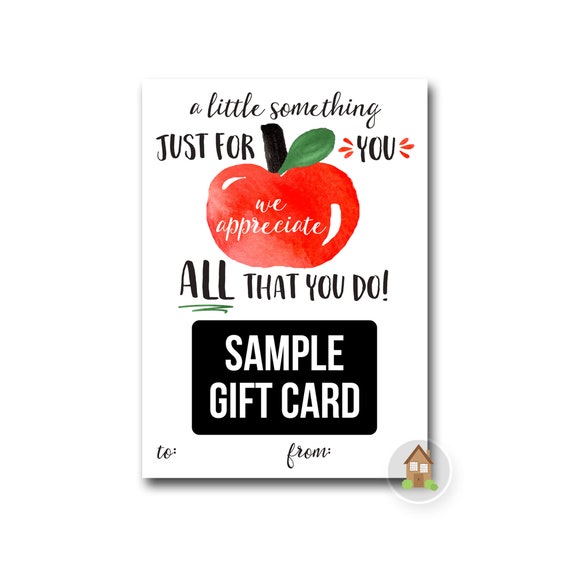 Teacher Appreciation Printable Year End Teacher Gift Card Etsy Singapore