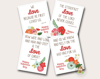 Gods liefde Valentijnskaarten, bijbeltekst, bijbeltekst, christelijke schattige valentijnskaarten, doe-het-zelf Galentines