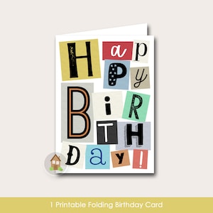 Cartão de aniversário original da escritura | Cartão imprimível do feliz aniversario da colagem de | Números 6:24 Saudação Bíblica
