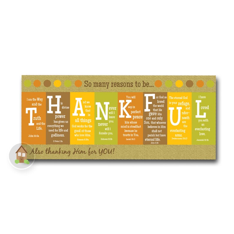 Christian Thanksgiving Card So Many Reasons to be THANKFUL ...
