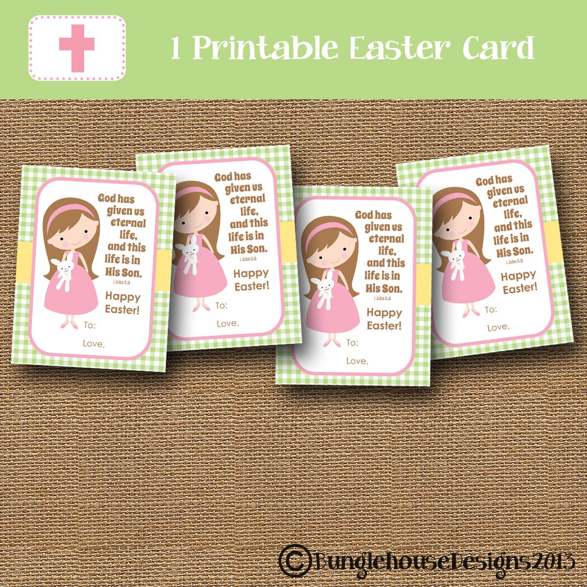 Instant Download Easter Card Kids Printable Christian Easter | Etsy