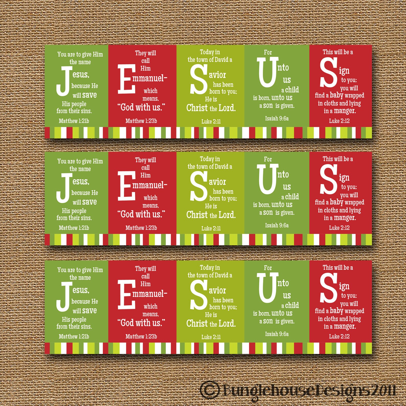 Printable Christmas Bookmark JESUS Scripture Bible Verse Etsy