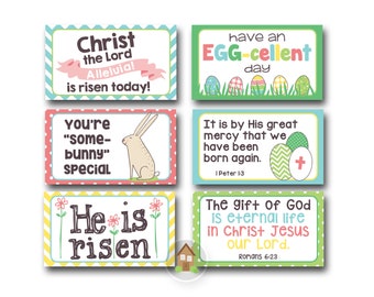 Easter Lunch Box Notes | Printable Scripture Lunchbox Cards for Spring