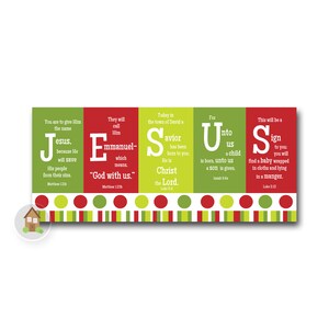 Instant Download Christmas Card DIY PRINTABLE JESUS Scripture Christmas ...