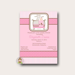 Behold, Children Are a Gift of the Lord, Psalm 127:3 Printable Baby Shower Invitation for Girl