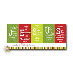 Instant Download Christmas Card DIY PRINTABLE JESUS Scripture Christmas Card Christian, Bible ...