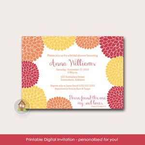 Digital Bridal Shower Invitation | Fall Bridal Invite | Choose Your Colors Wedding Shower | Religious Invitation