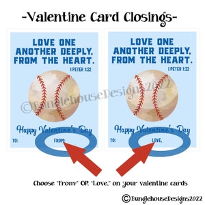Sports Valentines with Bible Verses Baseball, Football, Basketball and Soccer Valentine Cards Christian Valentines for Boys image 4