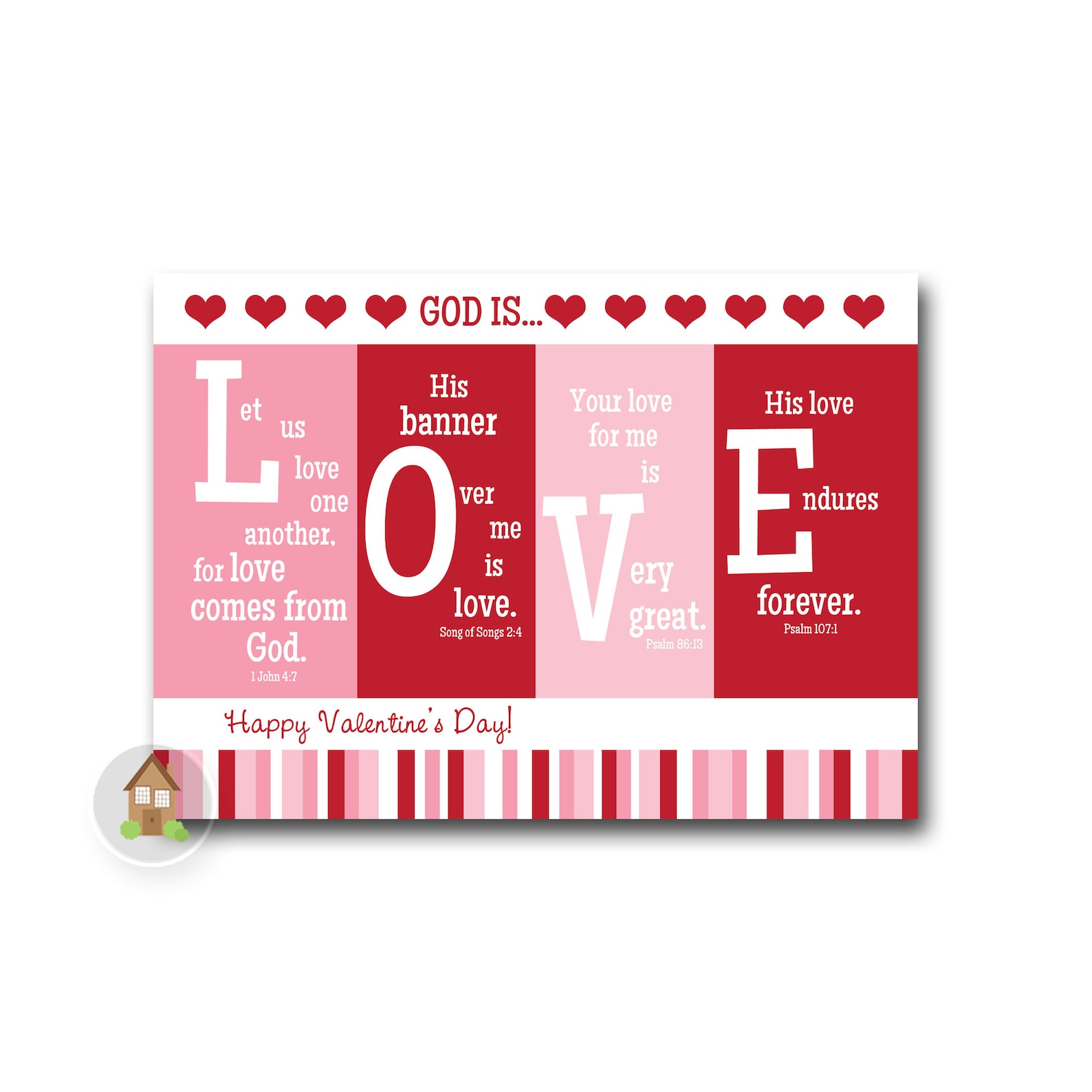 Printable Valentine Card Christian Scripture Bible Verse - Etsy