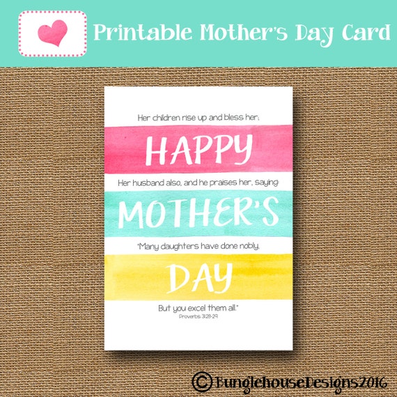 printable mothers day card mothers day watercolor etsy printable mothers day card from husband