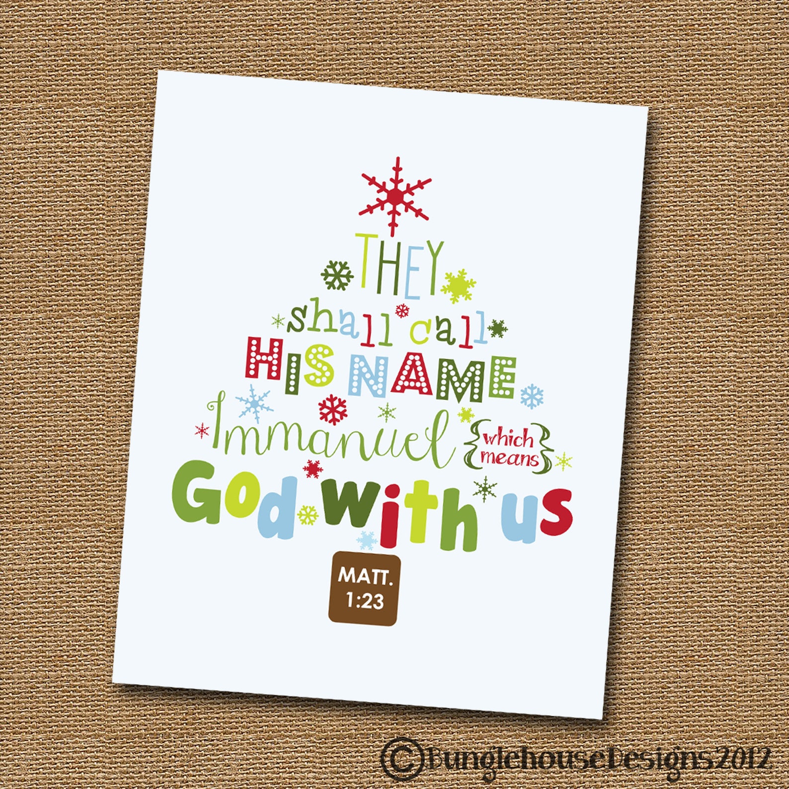 Printable Christmas Scripture Christmas Tree Typography - Etsy