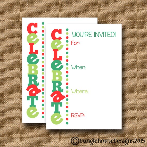fill in the blank invitation christmas party invitation etsy blank christmas party invitations