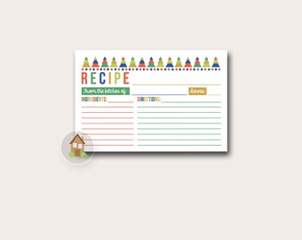 Printable Recipe Card Kit Gift Tag Set Christmas Set 3 - Etsy