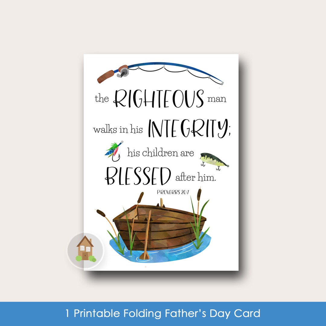 Printable Father's Day Card Christian Father Scripture - Etsy