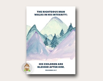 Religious Father&#39;s Day Card | Digital Printable Card for Dad | Father&#39;s Day Scripture Card DIY