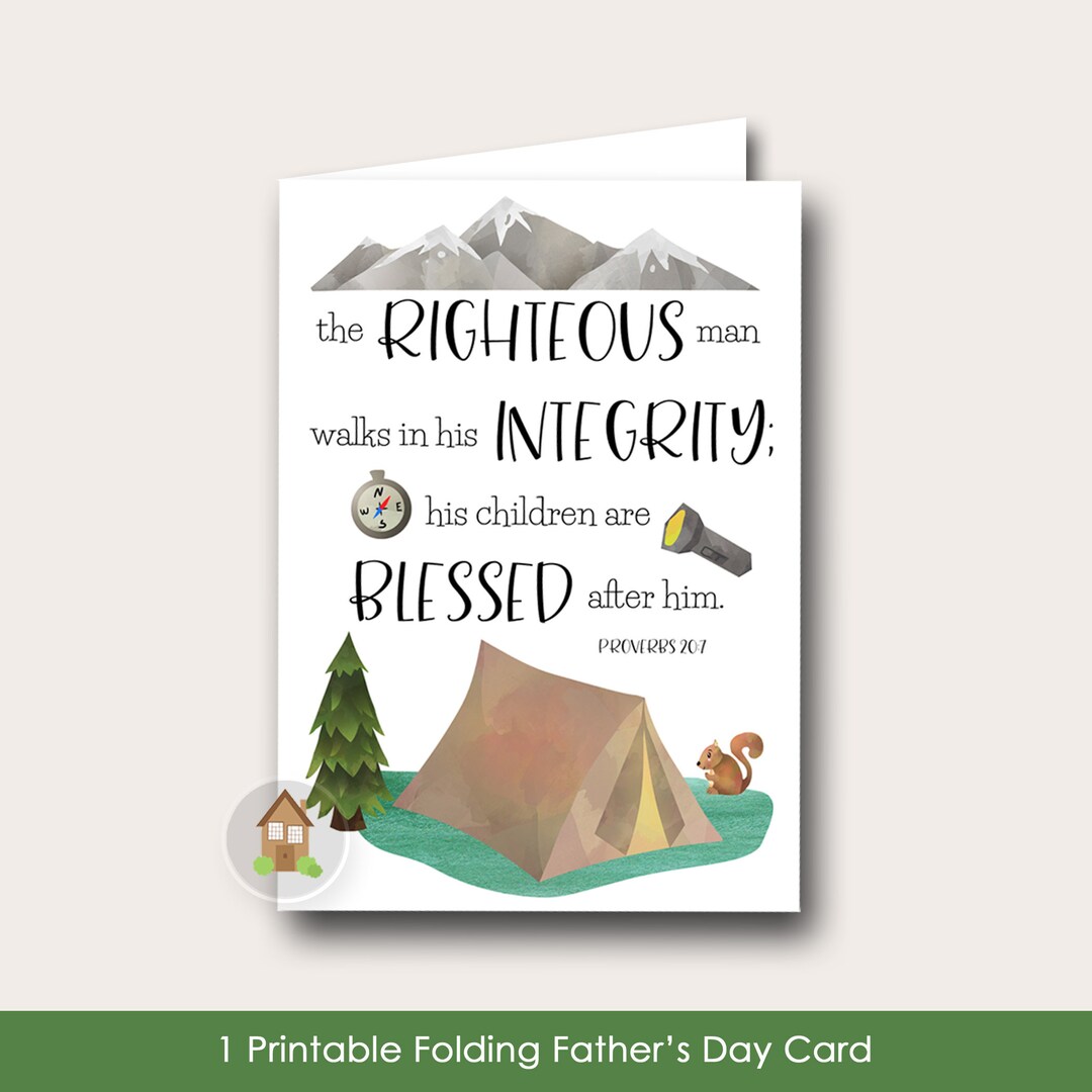 Christian Father's Day Card | Bible Verse, Scripture Card for Dad ...